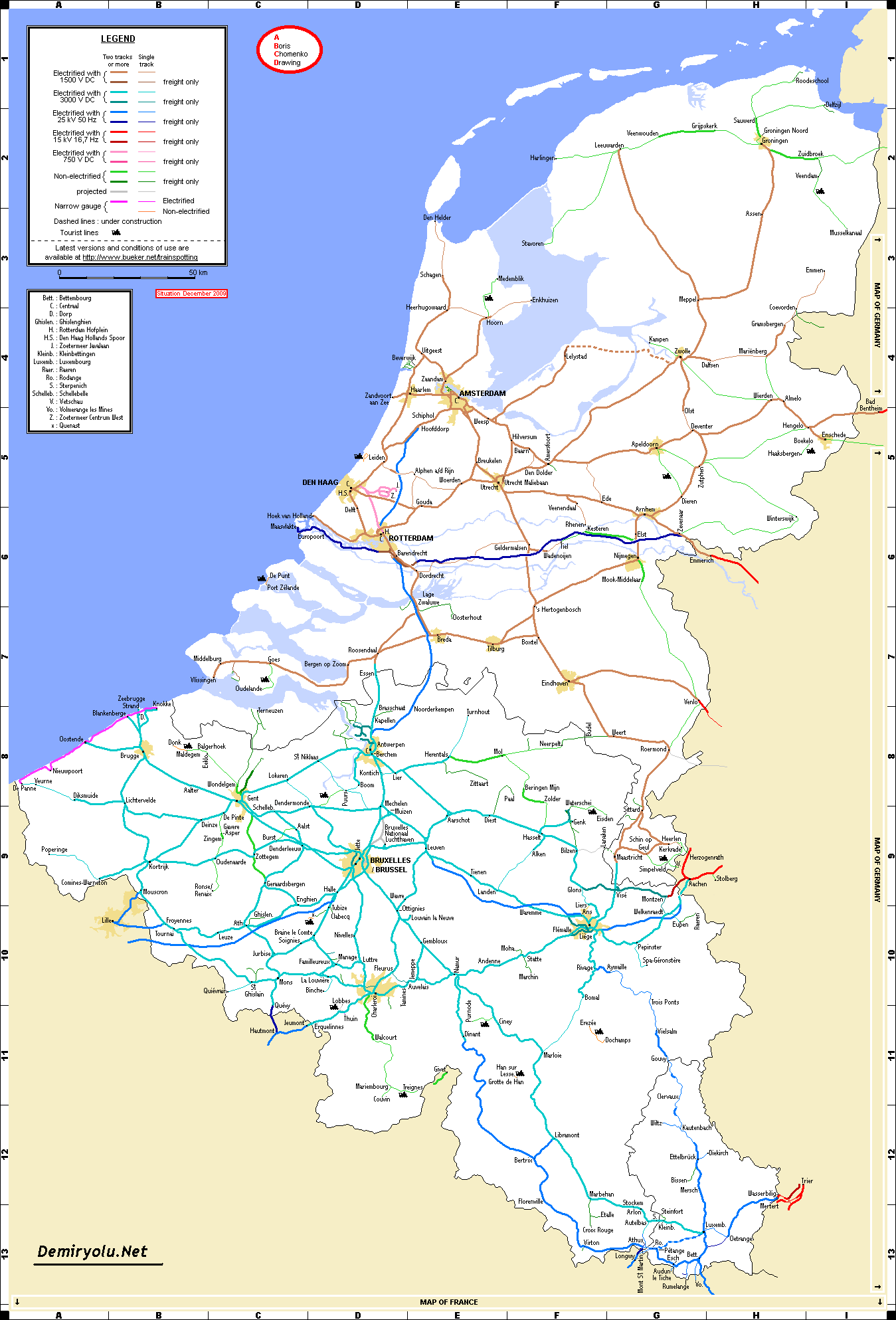 Hollanda Demiryolu Haritası