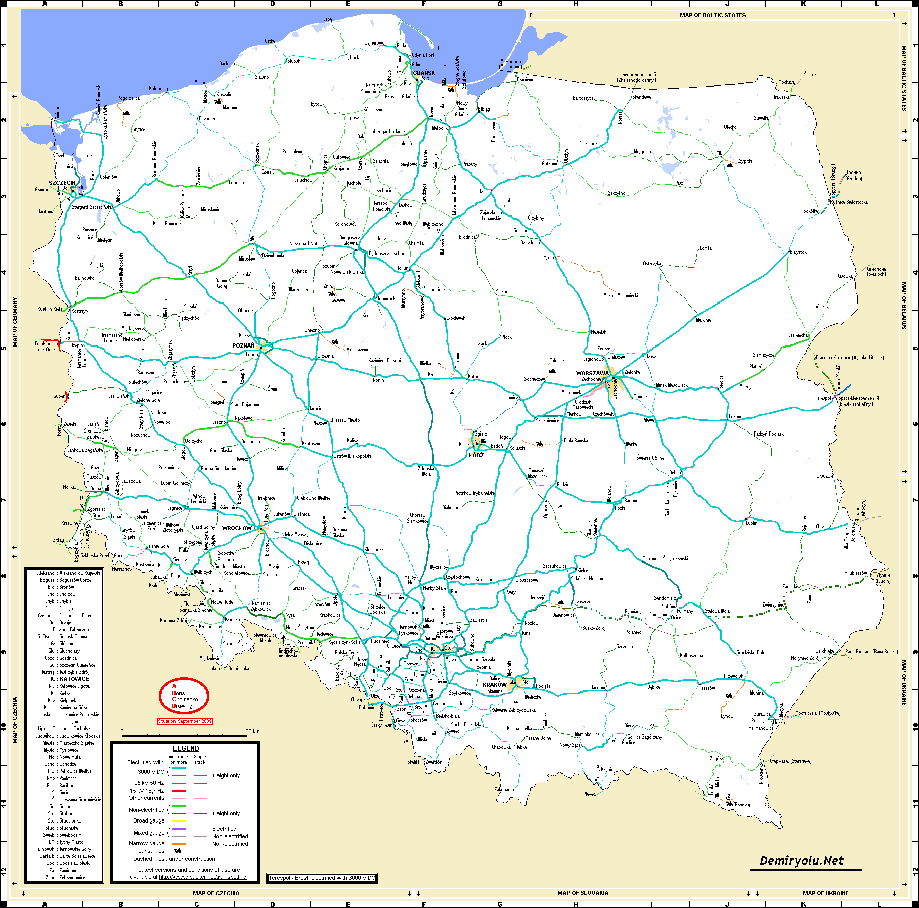 Polonya Demiryolu Haritası