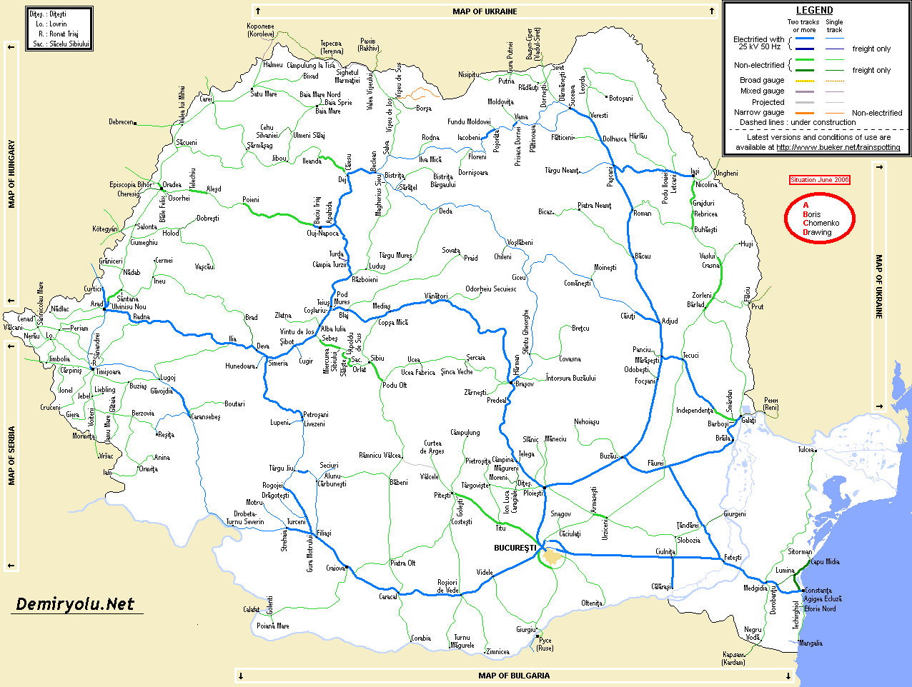 Romanya Demiryolu Haritası