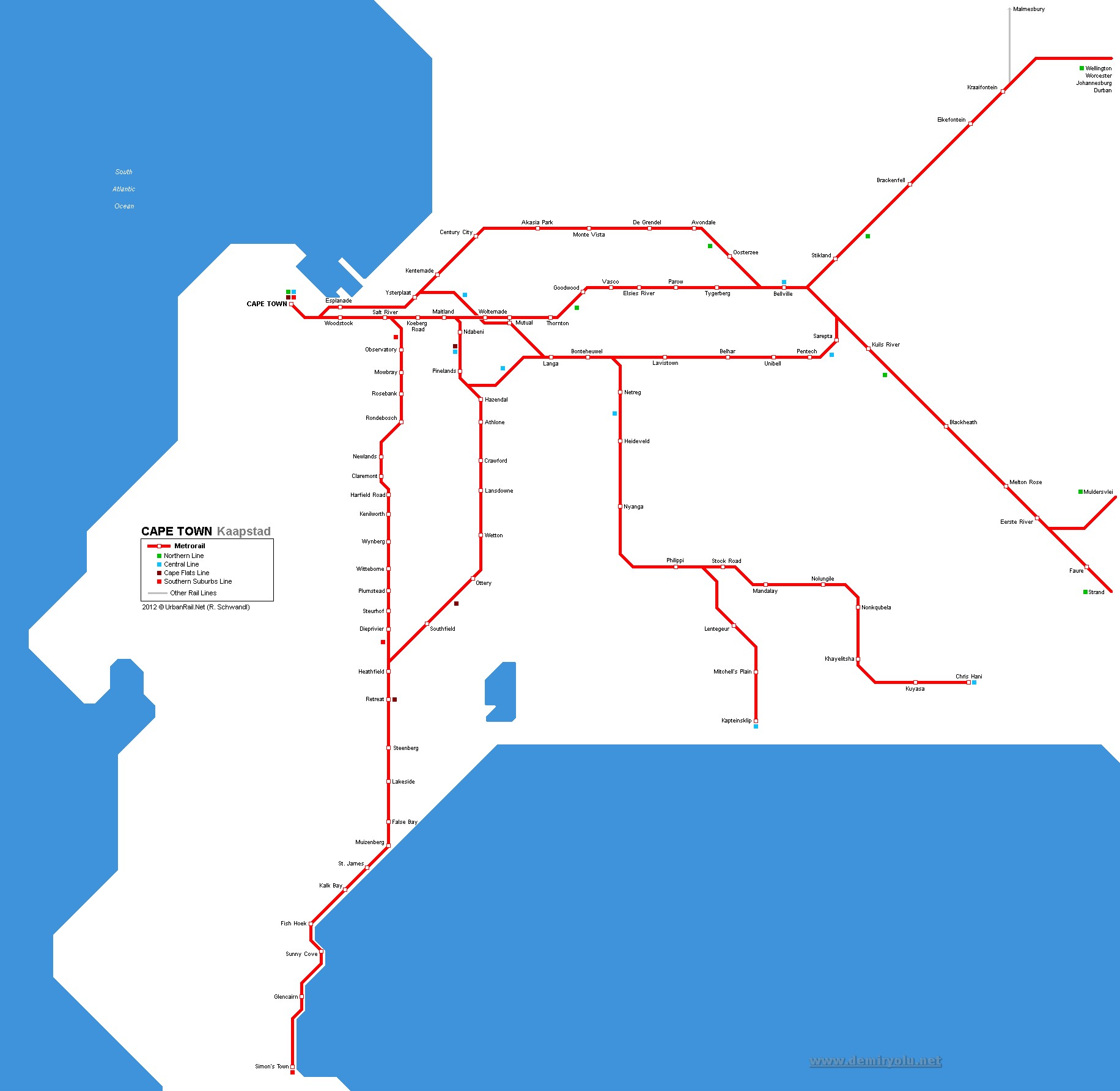 Cape Town Metro Haritası
