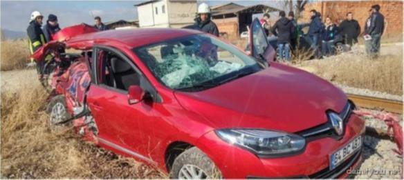 Afyon’da Hemzemin Geçit Kazası