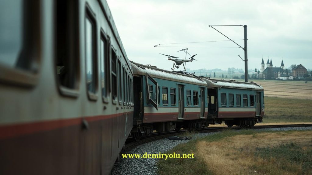 Ukrayna’ya Drone Saldırısı: Banliyö Treni Hedef Alındı